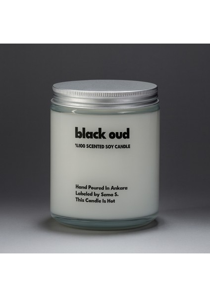 : Black Oud : Cam Kavanozda Kokulu %100 Soya Mum (Oud, Sedir, Çam, Sarı Amber) fiyatları