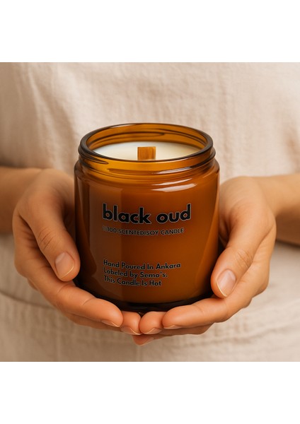 : Black Oud : Amber Cam Kavanozda : Kokulu Soya Mum (Oud, Sedir, Çam, Sarı Amber) modelleri