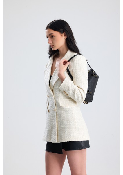 Olivra Siyah Toka Detaylı Mini Kadın Omuz, Kol ve El Çantası