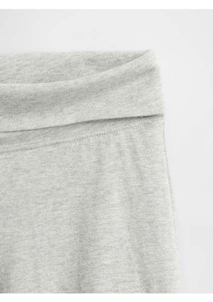 Kız Çocuk Açık Gri Wide-Leg Foldover Leggings Tayt fiyatları