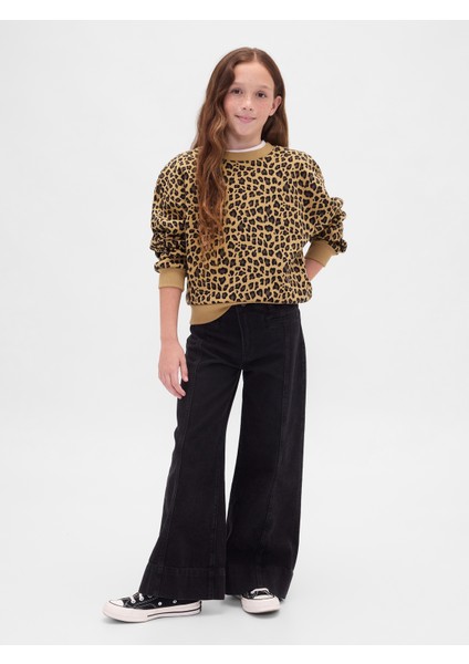 Kız Çocuk Kahverengi Vintage Soft Dolman Sweatshirt fiyatları