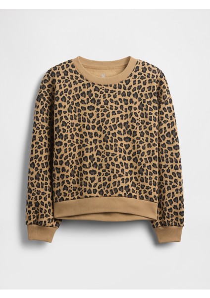 Kız Çocuk Kahverengi Vintage Soft Dolman Sweatshirt fırsatları