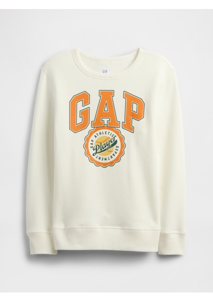 Erkek Çocuk Beyaz Gap Logo Sweatshirt