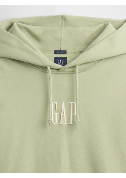 Erkek Açık Yeşil Heavyweight Oversized Logo Kapüşonlu Sweatshirt modelleri