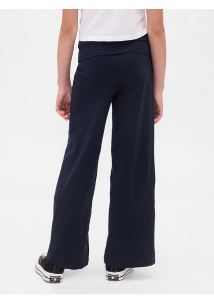 Kız Çocuk Lacivert Wide-Leg Foldover Leggings Tayt modelleri