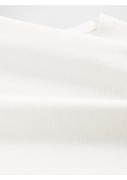 Kadın Kırık Beyaz Cashsoft Stretch Baby T-Shirt modelleri