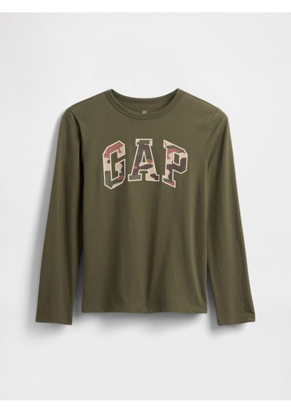 Erkek Çocuk Yeşil Gap Logo T-Shirt