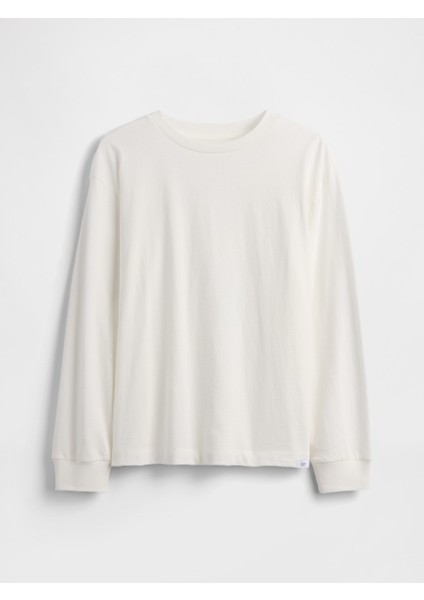 Erkek Çocuk Beyaz Relaxed T-Shirt