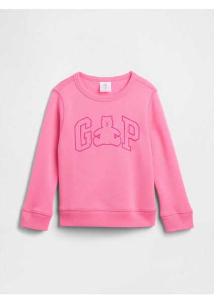 Erkek Bebek Pembe Gap Logo Sweatshirt
