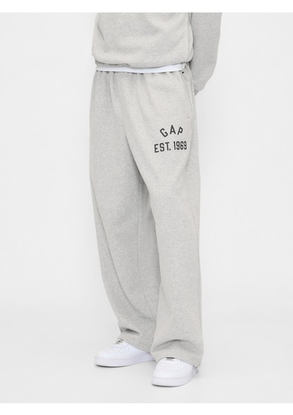 Erkek Açık Gri Vintagesoft Gap Logo Baggy Eşofman Altı