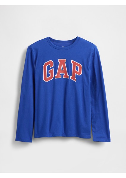 Erkek Çocuk Mavi Gap Logo T-Shirt
