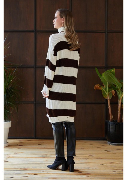 Boğazlı Triko Tunik Kahve fırsatları