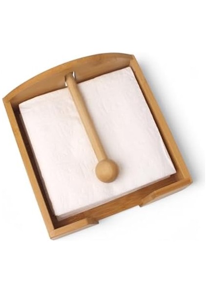 Bambu Lüks Peçetelik Kare, Rüzgar Koruma Aparatlı Bambu Peçetelik - Şık ve Dayanıklı Tasarım (18CM x 18CM x 5cm) modelleri