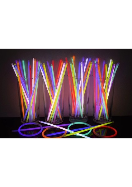 Glow Fosforlu Neon Bileklik 50 Adet (5148)