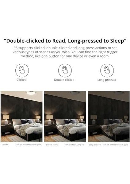 Switchman R5 Sahne Anahtarı, Manyetik Panel Kablolama Gerekmez, Sahne Ayarlı Tüm Cihazlarını Destekler, Beyaz modelleri