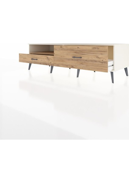 Kronos Tv Ünitesi Tek Raflı 2 Çekmeceli 176X59X51 Aytaşı-Çam/çam modelleri