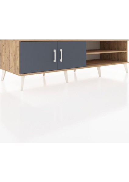 Kronos Tv Ünitesi 2 Raflı 2 Kapaklı 176X59X51 Çam-Antrasit/çam fiyatları