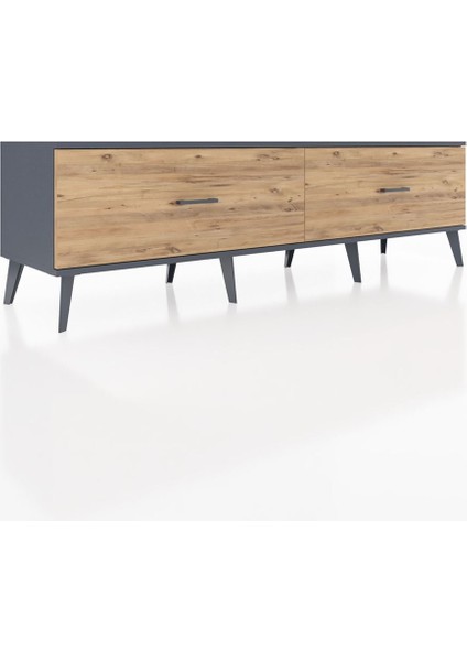 Hyperion Tv Ünitesi 2 Çekmeceli 176X44X51 Antrasit-Antrasit/çam fiyatları