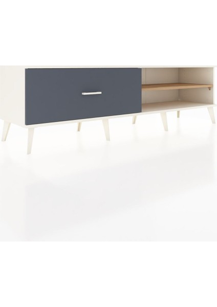 Hyperion Tv Ünitesi Tek Raflı Tek Çekmeceli 176X44X51 Aytaşı-Çam/antrasit fiyatları