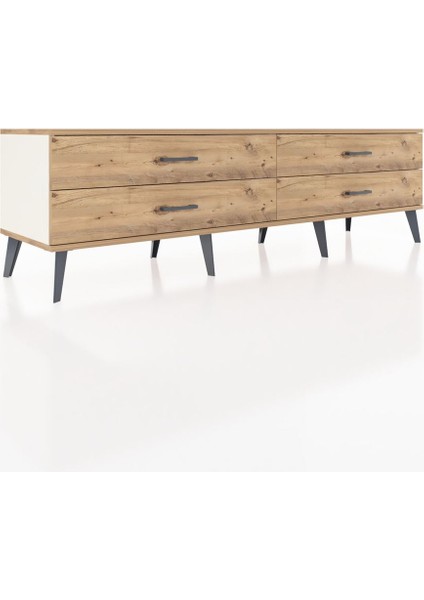 Hyperion Tv Ünitesi 4 Çekmeceli 176X44X51 Aytaşı-Çam/çam fiyatları