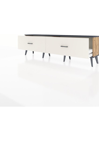 Arges Tv Ünitesi 2 Çekmeceli 176X30X51 Çam-Antrasit/aytaşı modelleri