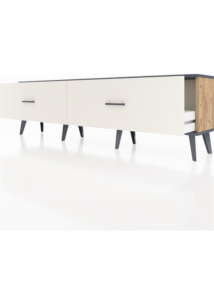 Arges Tv Ünitesi 2 Çekmeceli 176X30X51 Çam-Antrasit/aytaşı fırsatları