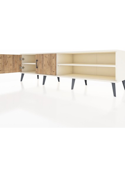 Hyperion Tv Ünitesi 2 Raflı 2 Kapaklı 176X44X51 Aytaşı-Çam/aytaşı fırsatları