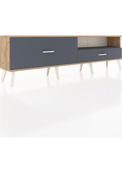 Arges Tv Ünitesi Tek Raflı 2 Çekmeceli 176X30X51 Çam-Antrasit/antrasit fiyatları