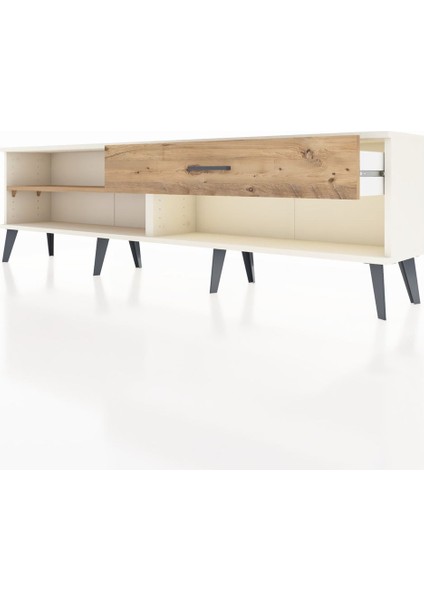 Arges Tv Ünitesi Tek Raflı Tek Çekmeceli 176X30X51 Aytaşı-Çam/çam fırsatları
