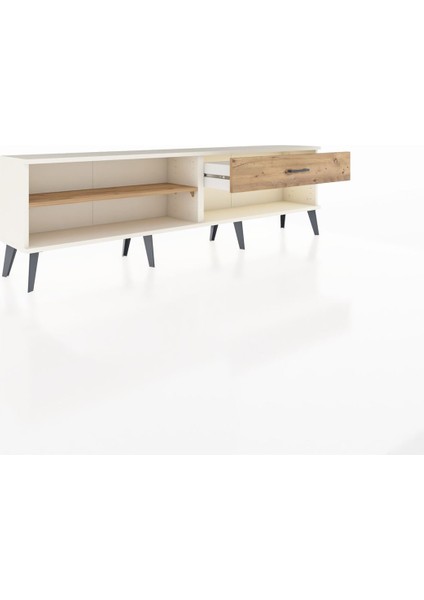 Arges Tv Ünitesi Tek Raflı Tek Çekmeceli 176X30X51 Aytaşı-Çam/çam indirimleri