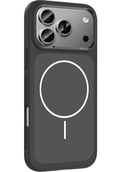 iPhone 17 Pro Max Kılıf M-Safe Şarj Özellikli Metal Kamera Çerçeveli Noir Sanremo Silikon Kapak - Tu fırsatları