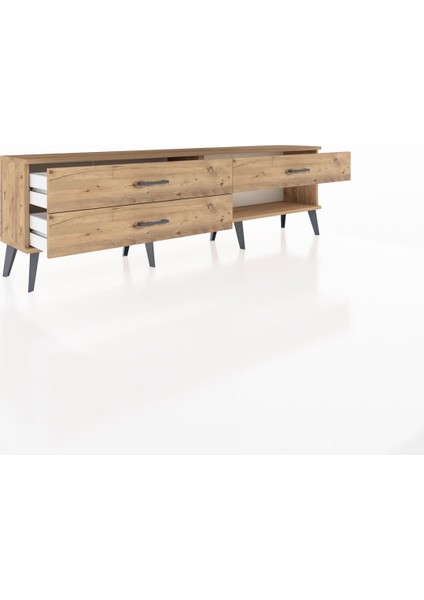 Arges Tv Ünitesi 3 Çekmeceli 176X30X51 Çam-Çam/çam indirimleri