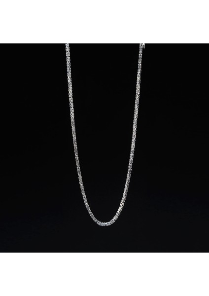 120 Mikron Oksitli Kare Kral Gümüş Zincir fırsatları