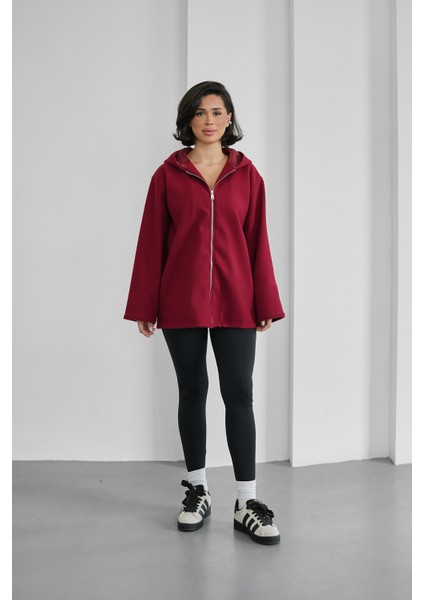 Kapüşonlu Astarlı Kadın Kaşe Hırka fiyatları