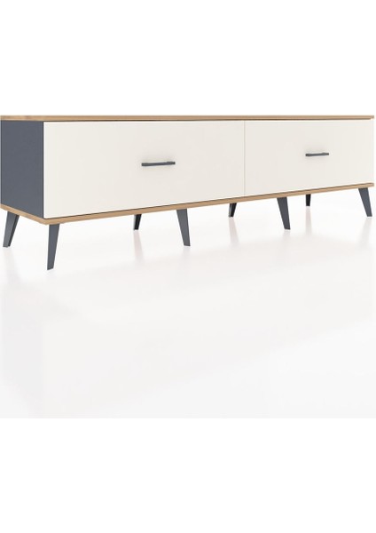 Hyperion Tv Ünitesi 2 Çekmeceli 176X44X51 Antrasit-Çam/aytaşı fiyatları