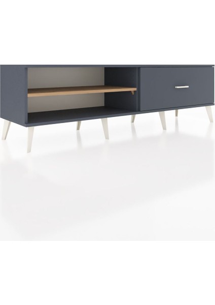 Hyperion Tv Ünitesi Tek Raflı Tek Çekmeceli 176X44X51 Antrasit-Çam/antrasit fiyatları