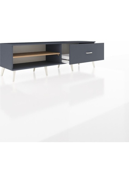 Hyperion Tv Ünitesi Tek Raflı Tek Çekmeceli 176X44X51 Antrasit-Çam/antrasit indirimleri
