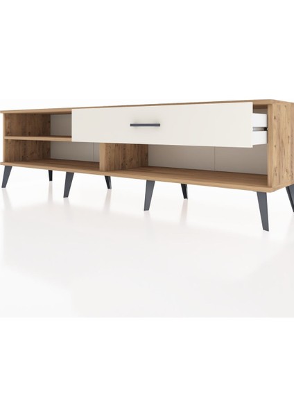 Hyperion Tv Ünitesi Tek Raflı Tek Çekmeceli 176X44X51 Çam-Çam/aytaşı fırsatları