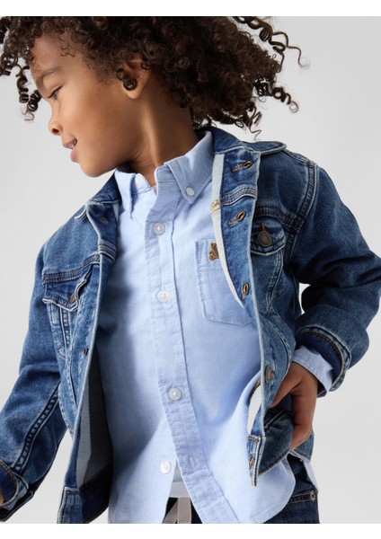 Erkek Bebek Mavi Gap Sweatshirt Icon Denim Ceket indirimleri