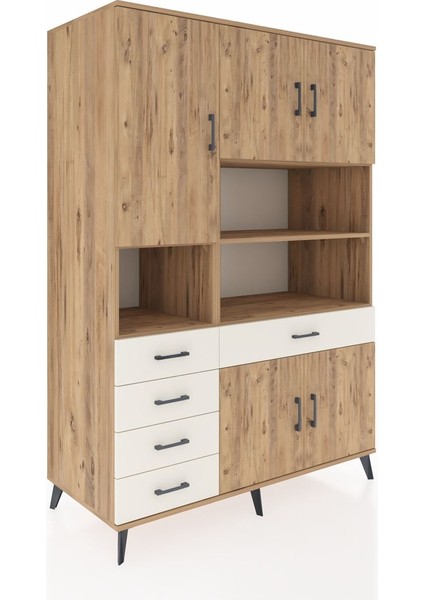 Kronos Dolap 9 Raflı 5 Çekmeceli 5 Kapaklı 132X59X195 Çam-Çam/aytaşı fiyatları