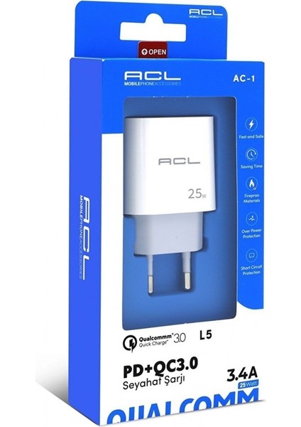 L5 3.4A 25 Watt 1xusb, 1xusb-C Pd Şarj Başlığı fiyatları