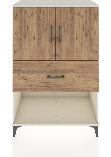 Hyperion Dolap 2 Raflı Tek Çekmeceli 2 Kapaklı 88X44X134 Aytaşı-Çam