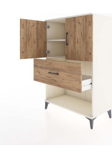 Hyperion Dolap 2 Raflı Tek Çekmeceli 2 Kapaklı 88X44X134 Aytaşı-Çam fırsatları