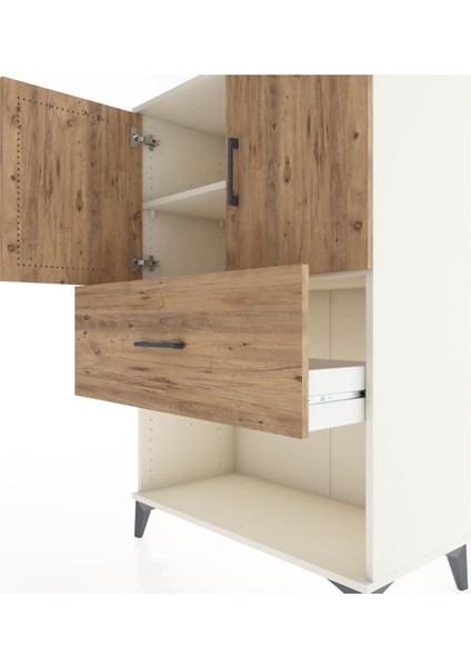 Hyperion Dolap 2 Raflı Tek Çekmeceli 2 Kapaklı 88X44X134 Aytaşı-Çam indirimleri