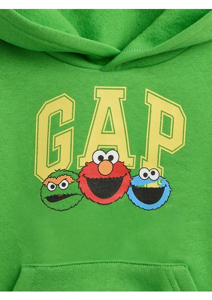Erkek Bebek Yeşil Relaxed Gap Logo Sweatshirt fiyatları