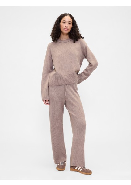 Kadın Açık Pembe Cashsoft Relaxed Crewneck Kazak fırsatları