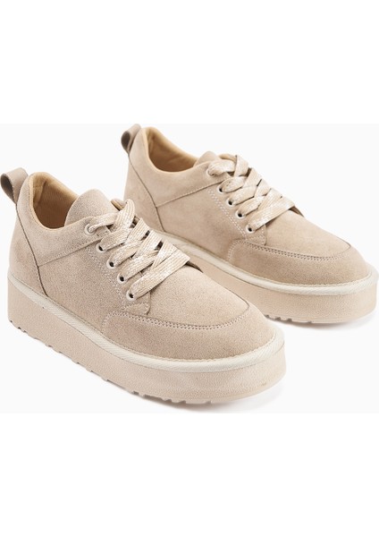 Edle Bej Süet Bağcıklı Kadın Bot fiyatları