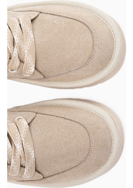 Edle Bej Süet Bağcıklı Kadın Bot modelleri