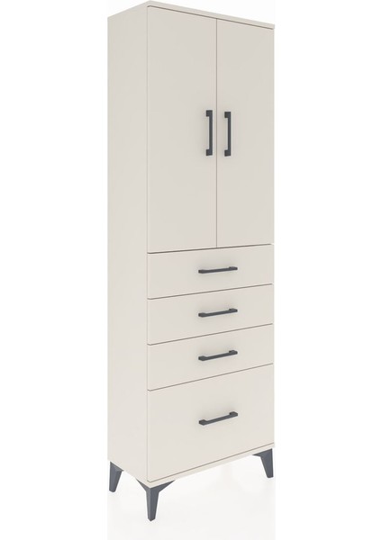Arges Dolap 2 Raflı 4 Çekmeceli 2 Kapaklı 60X30X182 Aytaşı-Aytaşı fiyatları