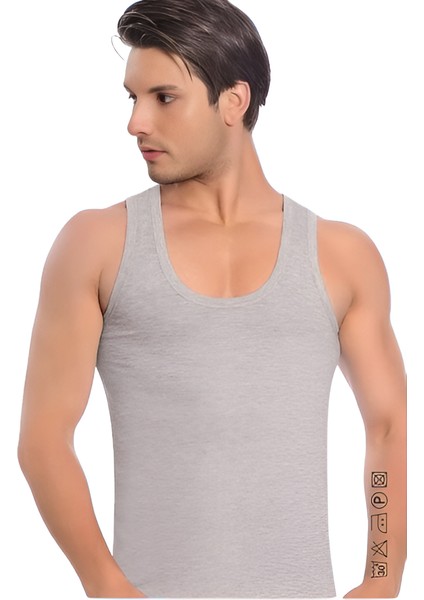 %100 Pamuk Süprem Erkek Atleti Beyaz Renk 6'lı Paket 02 modelleri